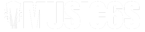 Logo for Music6s featuring a bold, uppercase font. The word 'MUSIC6S' is displayed in white. There is a decorative image of an acoustic guitar headstock to the left of the letter m.